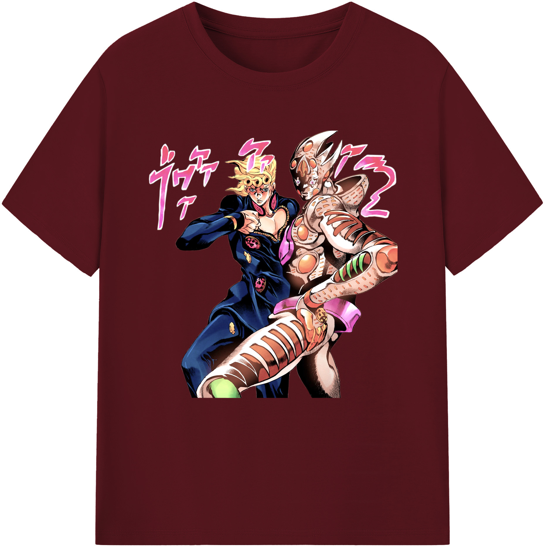 （画像用） ジョジョの奇妙な冒険 ジョルノ?ジョバァーナ JoJo's Bizarre Adventure Giorno Giovanna 綿100％半袖Tシャツ（フロントプリント）